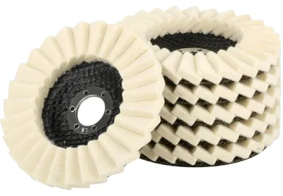 6 Filz-Polierscheiben 125 mm x 22 mm für Winkelschleifer