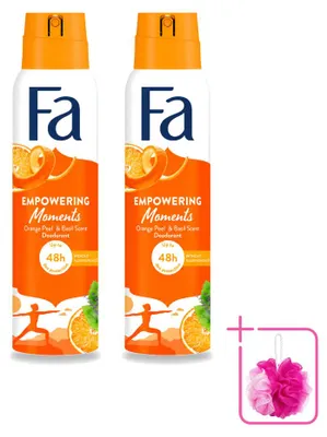 Imagen del producto de 2 aerosoles desodorantes Fa "Empowering Moments" - 150 ml - Paquete ahorro - 2 unidades