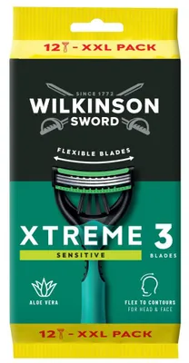 Image de Rasoir jetable pour hommes Wilkinson Xtreme3 Sensitive Comfort 12 pcs