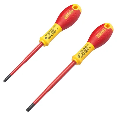 Immagine prodotto di Set of 2 Screwdrivers - STANLEY FATMAX - FMHT0-62649 - Insulated Terminal Blocks 1000V - PZ1X100 + PZ2X125
