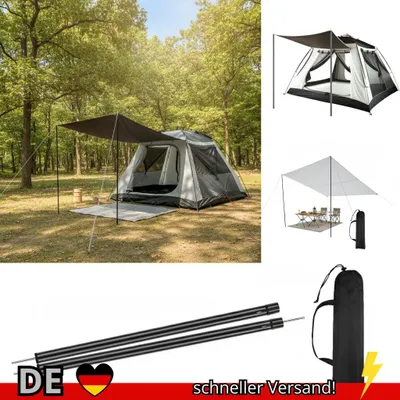 Produktbild von Teleskop-Zeltstangen 2er-Set Universell Verstellbare Camping-Markisenstangen