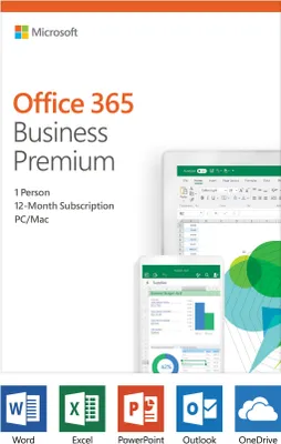 Produktbild von Microsoft Office 365 Business Premium, Office-Paket, 1 Lizenz(en), 1 Jahr(e), Deutsch