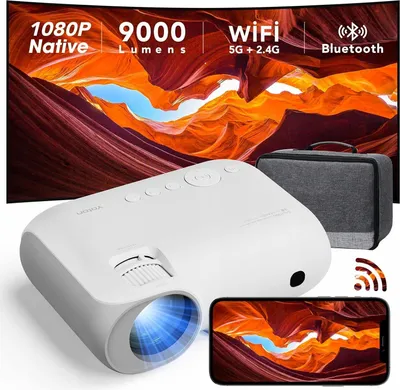 Produktbild von Yoton Y7 1080P/4K Projektor Mit Wlan, Bluetooth Und Bildschirmspiegelung, Tasche