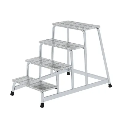Produktbild von Günzburger Arbeitspodest 4 Stufen Podest-H.800mm Aluminium -Riffelblech - 50010