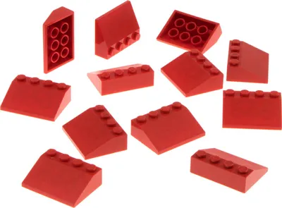 Produktbild von 12x Lego Dachstein 33° 3x4 rot schräg Haus Dach Ziegel 329721 3016 3297