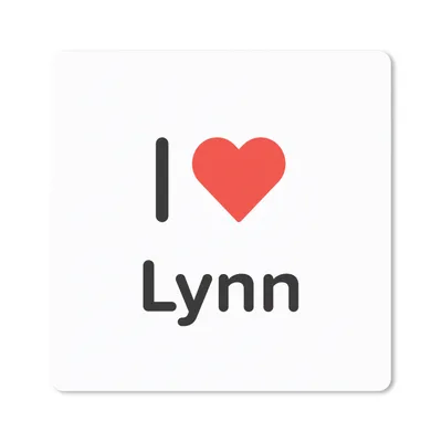 Produktbild von MuchoWow® Mauspad Mousepad Ich liebe - Lynn - Mädchen 20x20 cm - Mousepads - Maus Mat - Pad - Mausunterlage - Desk Mat - Bureauartikeln