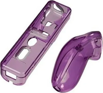 Produktbild von Hardcase Set Lila für Nintendo Wiimote + Nunchuck