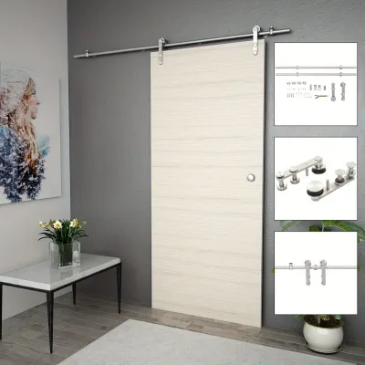 Obrázok produktu pre Sada príslušenstva pre posuvné dvere – Systém posuvných dverí – Kovanie dverí – Súprava koľajníc – Koľajnice pre posuvné dvere – Nerezová oceľ
