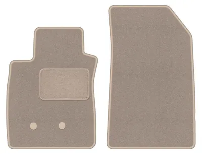 Productafbeelding van Velours voormatten voor Renault Thalia II 2008-2013 (sedan) – 2-delig, beige, op maat – Wielganizator LUX