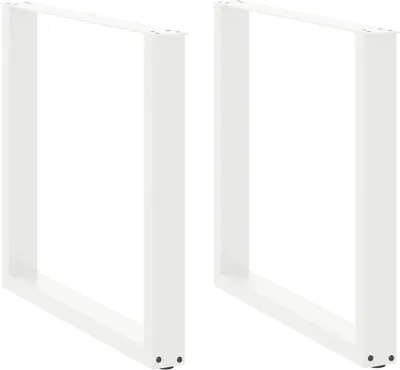Obrázek produktu pro Nohy k jídelnímu stolu ve tvaru U, 2 ks, bílé, 90 x (72-73) cm, ocel
