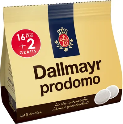 Produktbild von Dallmayr Pads Prodomo | 16+2 Kaffeepads