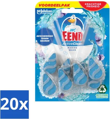 Produktbild von WC-Ente - Active Clean Marine - WC-Stein Duo Pack - Mehr Schaum & Frische - 2 WC-Steine - Vorteilspack - 20 Stücke
