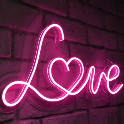 Zdjęcie produktu dla LOVE Neon Light Pink LOVE LED Light Signs Powered by USB LOVE Decor Light Neon Light Wall Light for Room Decor Party, Wedding, Valentine's Day