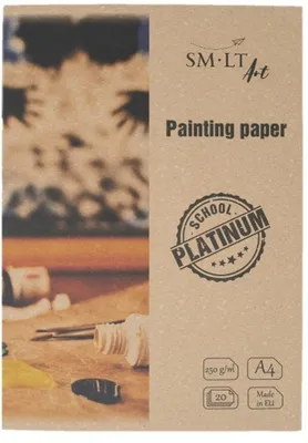 Productafbeelding van SMLT Tekenpapier, A4, wit, 250 gram, 20 vellen