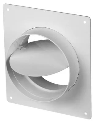Immagine prodotto di Flangia a parete con serranda di non ritorno Circolare-V 100 mm