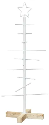 Productafbeelding van Metalen kerstboom met voet, KUOPIO, 90 cm, staal, wit