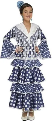 Produktbild von Mom Flamenco Soleá-mädchenkostüm Mehrfarbig 5-6 Years Mehrfarbig 5-6 Years