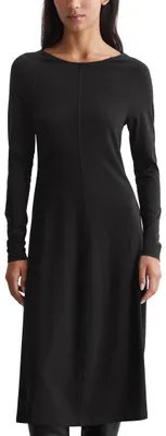 Produktbild von Marc O'Polo Damen Jerseykleid mit Stretch-Anteil Langarm, Schwarz (Black), XXS
