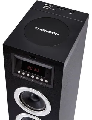 Zdjęcie produktu dla Thomson DS120CD, Domowy system wieżowy audio, Czarny, Górą, 60 W, 2-drożny, 4 Ω