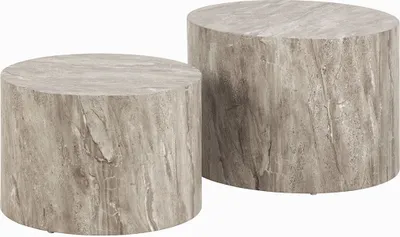 Produktbild von Dice Couchtischset Grau mit Aufbewahrungsfunktion, Maße 58x58x40 cm