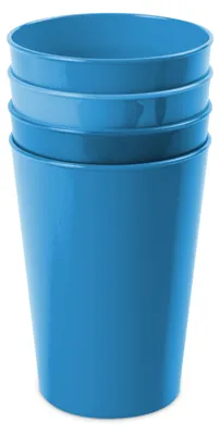 Produktbild von Hega unzerbrechliche Trinkglaser - 4x - Kunststoff - blau - 300 ml