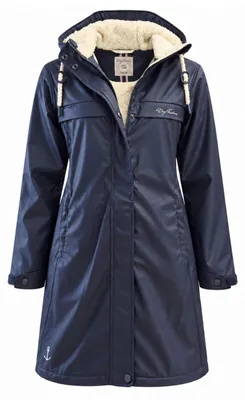 Produktbild von Dry Fashion Damen Regenmantel Oslo - PolyurethanMantel Outdoor in Navy, Größe 44