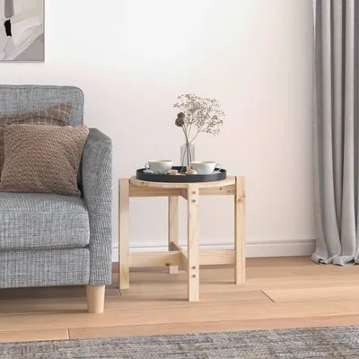 Produktbild von "2026 Promotion" Couchtisch Wohnzimmer - Kaffeetisch - Ø 52,5x45 cm Massivholz Kiefer - Sofatisch CC28868