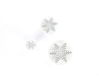 Ausstechform Schneeflocke 3,5 x 7 cm, Kunststoff, bunt