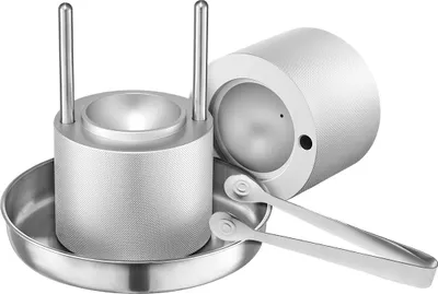 Immagine prodotto di VEVOR pressa per ghiaccio Set di palline di ghiaccio in alluminio aeronautico da 53 mm con pinze e vassoio di sgocciolamento, stampo per blocchi di ghiaccio per cocktail di whisky, bourbon e scotch in occasione di feste e vacanze