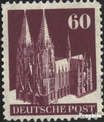 Produktbild von Briefmarken Bizone (Alliierte Besetzung) 1948 Mi 93W I G eng gezähnt mit Falz Bauten
