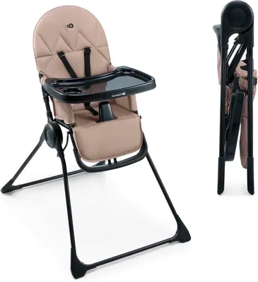 Produktbild von Kinderstuhl - Baby-Essstuhl - Sicheres Essen - Kompakt zusammenklappbar - 5 kg - Beige