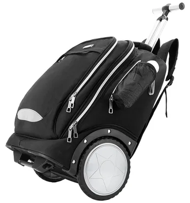 Imagen del producto de Mochila con carrito y asa telescópica de doble refuerzo, compartimento para portátil, tamaño L, ideal para viajes de negocios