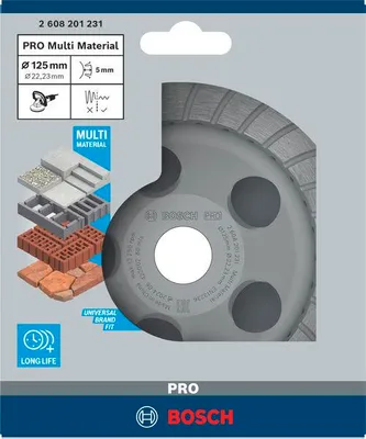 Produktbild von PRO Multi Material Topfscheibe, 5 x 125 x 22,23 mm