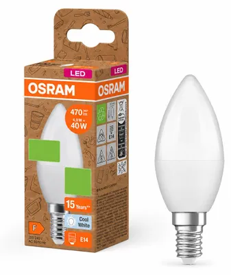 Productafbeelding van Osram LED Kerze 4,9W = 40W E14 matt 470lm neutralweiß 4000K
