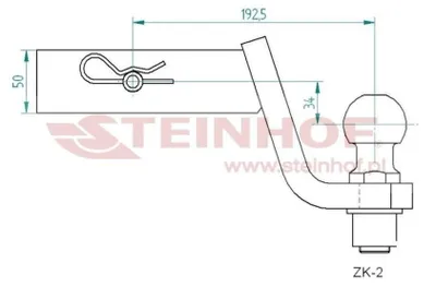 Produktbild von STEINHOF ZK-2 Anhängerkupplung Kupplungskugel Kugelkopf 3500kg