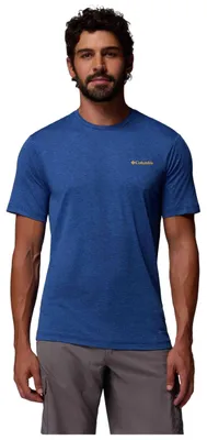 Image de T-shirt Columbia Camiseta Columbia Kwick Hike Back Graphic manga corta azul ultra pour Homme