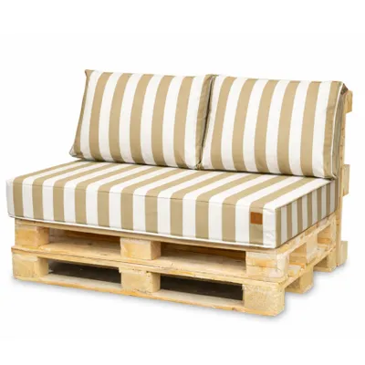 Produktbild von Blomster Palettenkissen Set 3-teilig 120x80 cm für Europaletten wetterfest Gartenkissen Oxford Gewebe Reißverschluss
