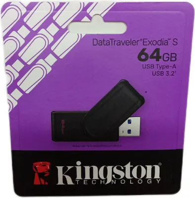 Produktbild von DataTraveler Exodia S 64GB (schwarz, USB-A 3.2 Gen 1)