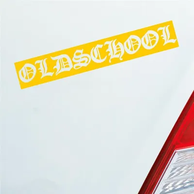 Produktbild von Auto Aufkleber Oldschool Graffiti Tuning 19x3 cm Gelb Sticker Heckscheibenaufkleber
