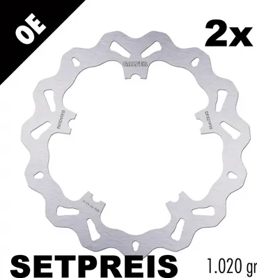 Zdjęcie produktu dla Zestaw tarcz hamulcowych Galfer 2x DF821PW WAVE® z homologacją ECE R90, sztywny przód 300x5mm kompatybilny z Harley Davidson FXDL Dyna Low Rider FXDLS S VRSCA V-Rod VR1 VRSCAW VRSCB VRSCDX Night-Rod rok 2004 - 2019