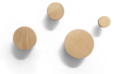 Image de Jackenhaken : Crochets muraux en bois massif - Décoration murale - Patères - Idéal pour l'entrée, le salon ou la chambre - Design unique