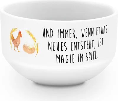 Produktbild von Mr. & Mrs. Panda schälchen Huhn Stolz - Weiß - Geschenk, Motivation, Obstschale, schale, joghurtbowl, Müsli Schüssel, Hühner, Schwangerschaft, Bauernhof, Landwirtin, Hof
