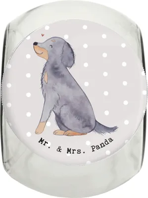 Produktbild von Mr. & Mrs. Panda Dose Gordon Setter Moment XL 2000ml - Grau Pastell - Geschenk, Keksdose, Jagdhund, Vorratsglas, Shetter, glasbehälter, Aufbewahrungsdose, Vorratsbehälter