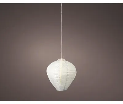 Produktbild von Lumineo Solar Gartenlaterne Außenbeleuchtung Nylon Weiß Ø30xH28cm nachhaltig