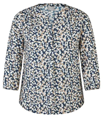 Immagine prodotto di RABE – Damen – Camicia a maniche lunghe, motivo a quadri. Modello "Checks Please". Colore: Pazifik. Articolo: 57-113105