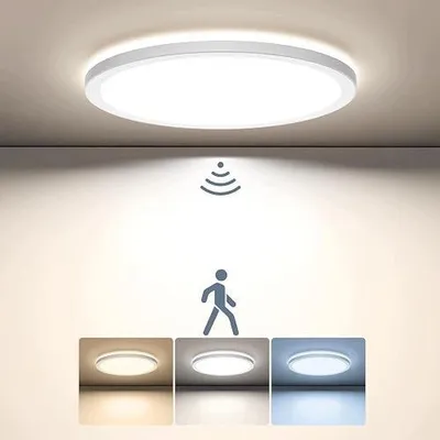 Zdjęcie produktu dla Lampa sufitowa LED 18W z czujnikiem ruchu radarowym pilot zdalny