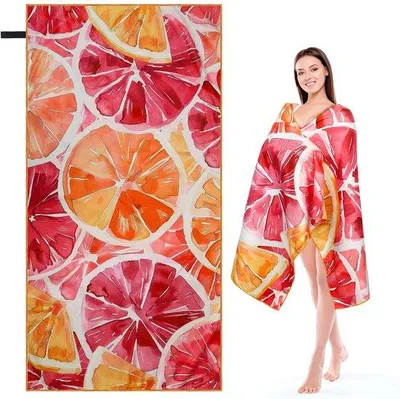 Produktbild von Unyqoos® XXL Mikrofaser-Strandtuch 90x180 cm, ultraleicht 350 g – schnelltrocknend & sandfrei, inkl. Tragetasche für Strand, Schwimmbad, Camping und Reisen