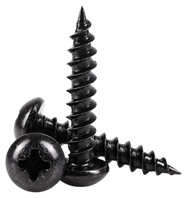 Schlitzkopfschrauben 1 1/4 x 8, schwarz lackiert, 18 Stück