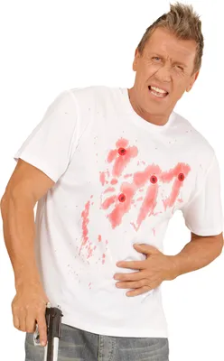 Produktbild von T-Shirt mit Einschusslöcher-Print M/L