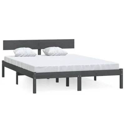 Obrázek produktu pro Rám postele šedý masivní borovice 140 x 190 cm
